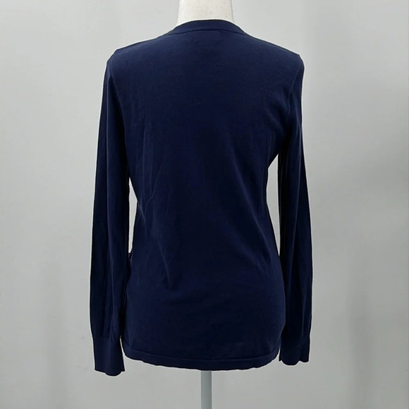 Ralph Lauren Rugby Pima Cotton Button Front Cardigan Sweater in Navy -Size Small - Picture 3 of 6